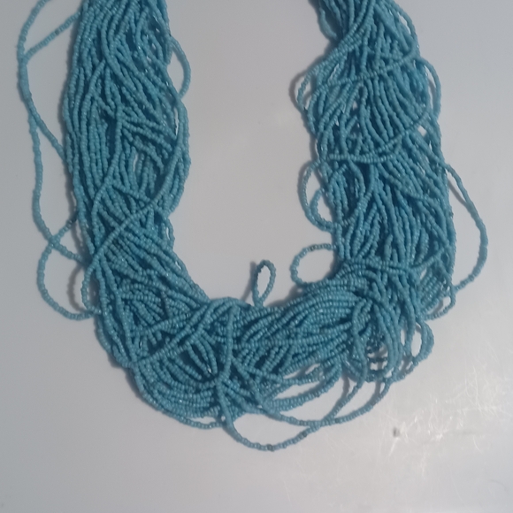 Elegant Blue Beaded Necklace